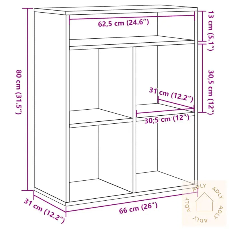 Bokhylle Gammelt Tre 66X31X80 Cm Konstruert Tre