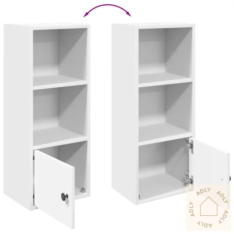 Bokhylle Hvit 31X24X77 Cm Konstruert Tre