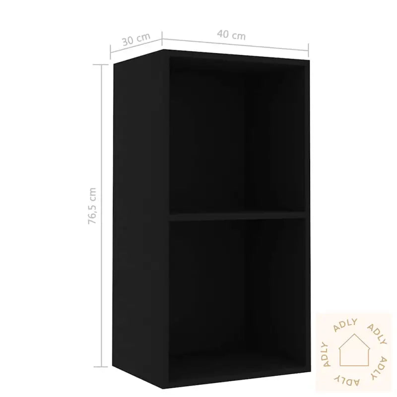 Bokhylle Svart 40X30X76,5 Cm Konstruert Tre