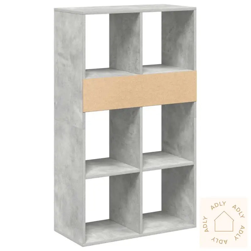 Bokhylle Betonggrå 66X31X112 Cm Konstruert Tre