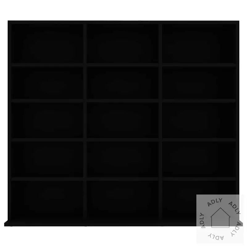 Cd-Hylle Svart 100X23X89,5 Cm Konstruert Tre