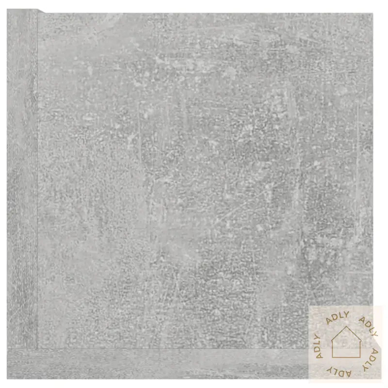 Veggmontert Cd-Hylle Betonggrå 100X18X18 Cm Konstruert Tre