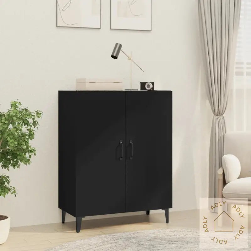 Skjenk Svart 70X34X90 Cm Konstruert Tre