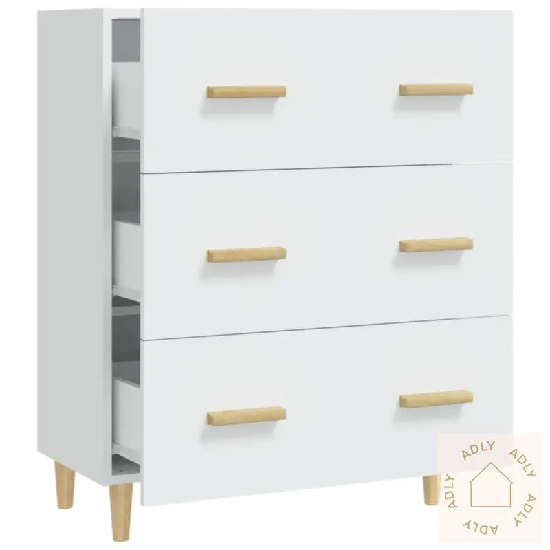 Skjenk Hvit 70X34X90 Cm Konstruert Tre