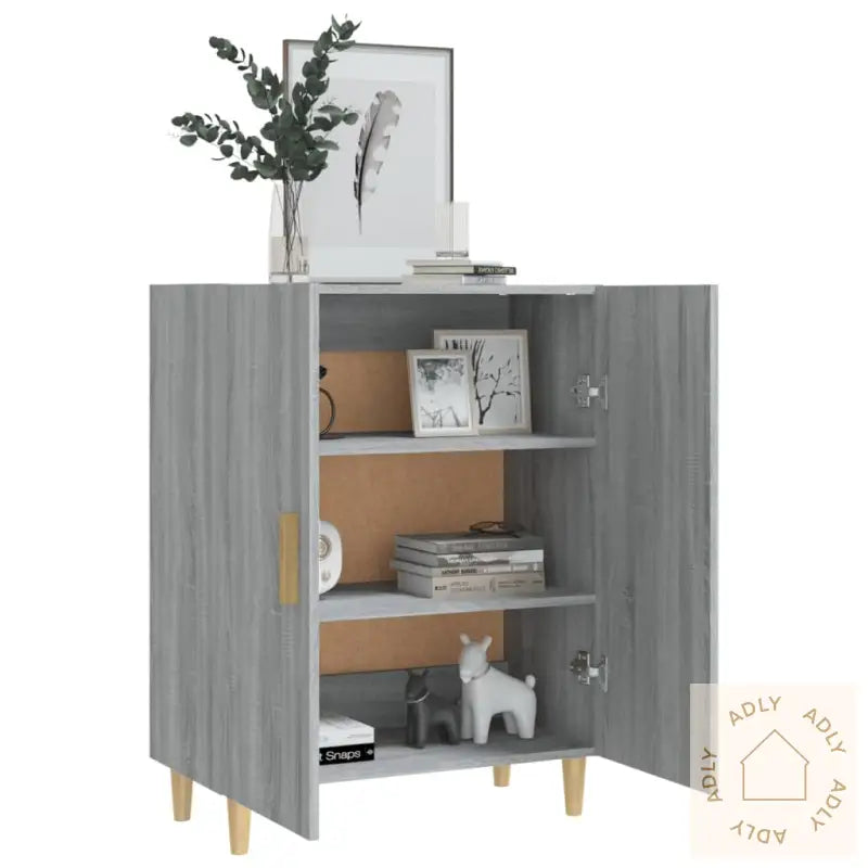 Skjenk Grå Sonoma 70X34X90 Cm Konstruert Tre