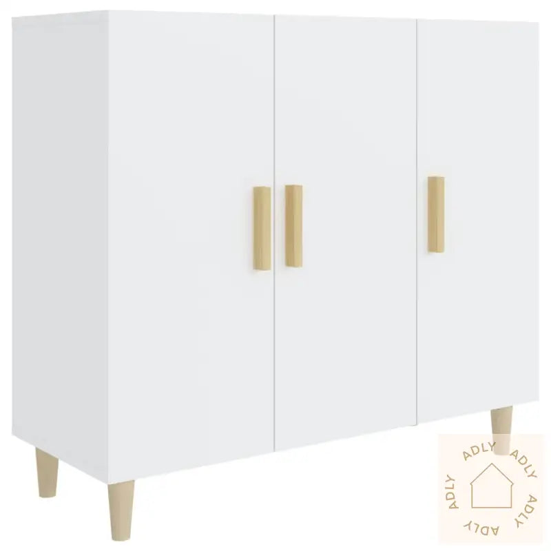 Skjenk Hvit 90X34X80 Cm Konstruert Tre