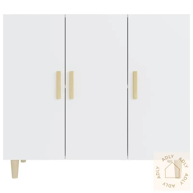 Skjenk Hvit 90X34X80 Cm Konstruert Tre