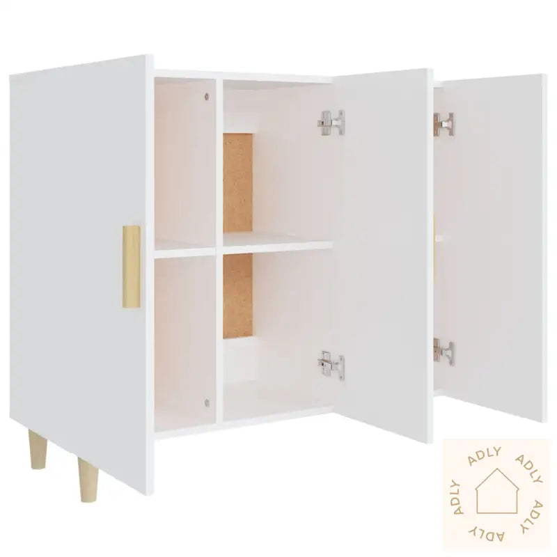 Skjenk Hvit 90X34X80 Cm Konstruert Tre