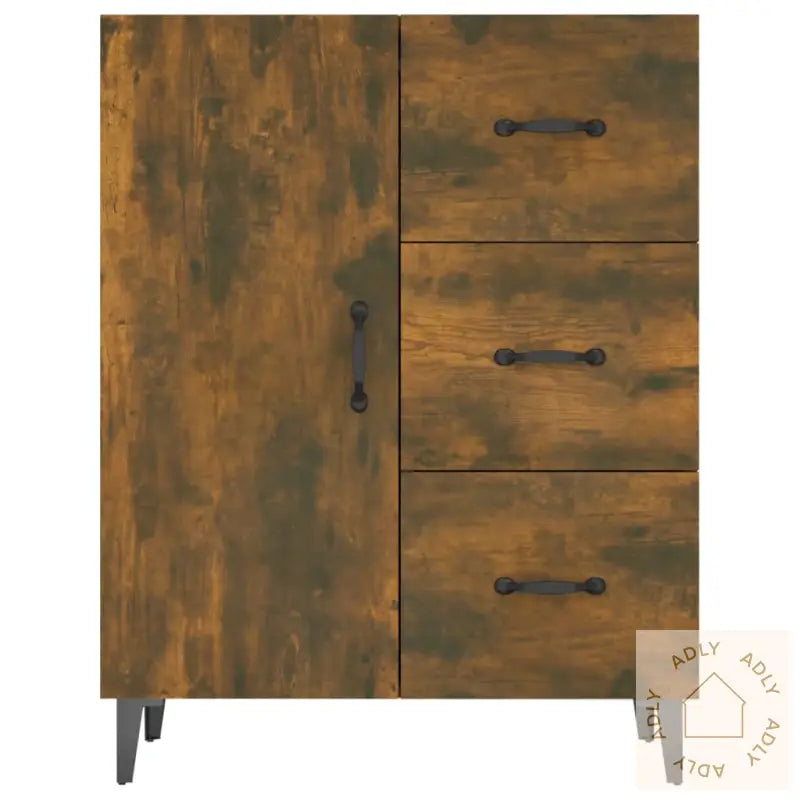 Skjenk Røkt Eik 69,5X34X90 Cm Konstruert Tre