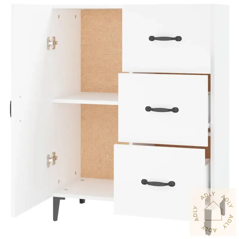 Skjenk Hvit 69,5X34X90 Cm Konstruert Tre