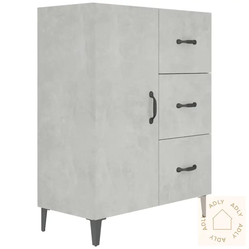 Skjenk Betonggrå 69,5X34X90 Cm Konstruert Tre