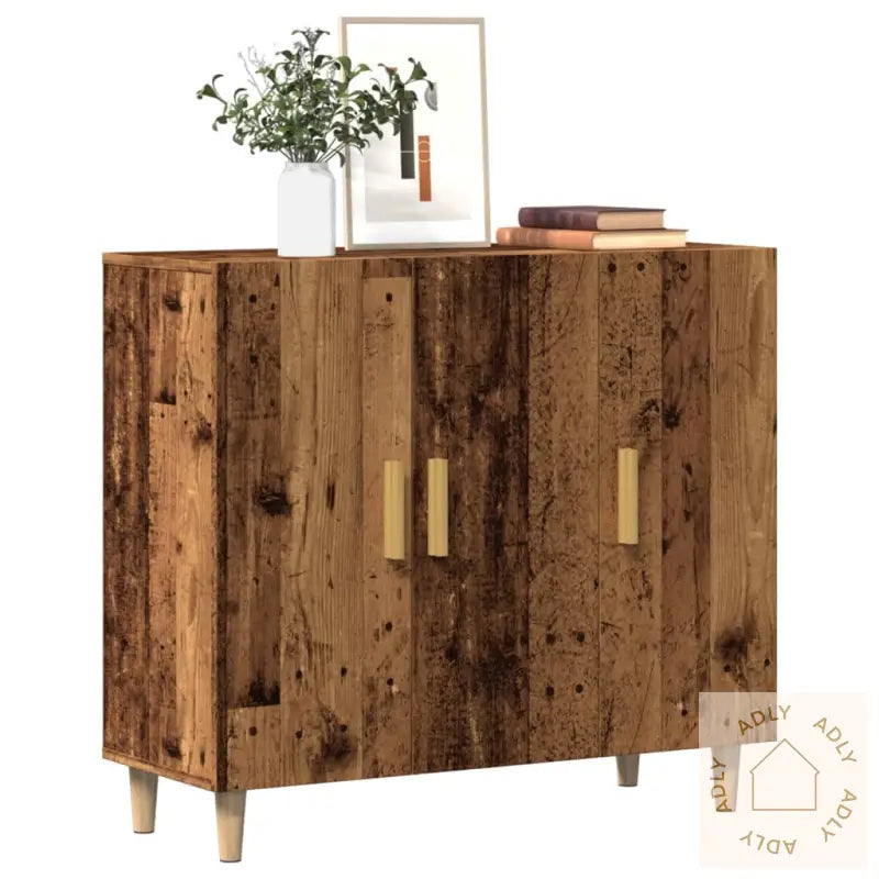 Skjenk Gammelt Tre 90X34X80 Cm Konstruert Tre