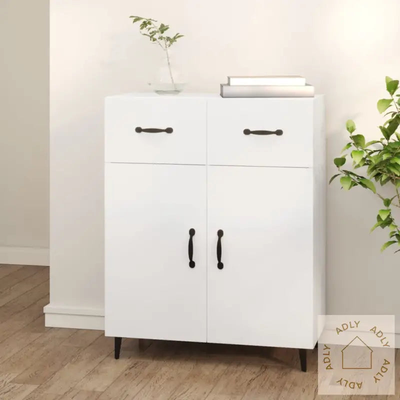 Skjenk Hvit 69,5X34X90 Cm Konstruert Tre
