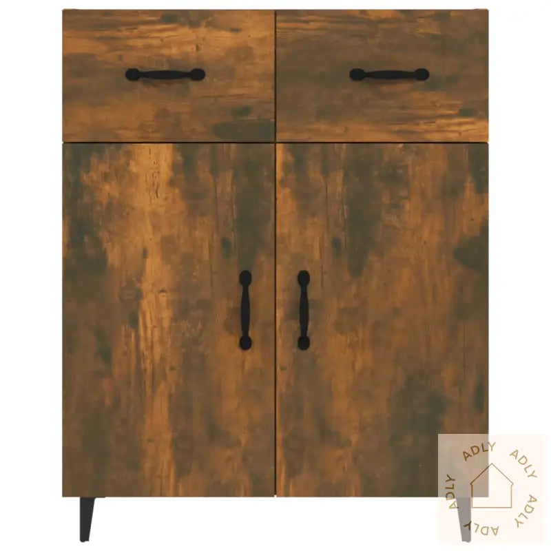 Skjenk Røkt Eik 69,5X34X90 Cm Konstruert Tre