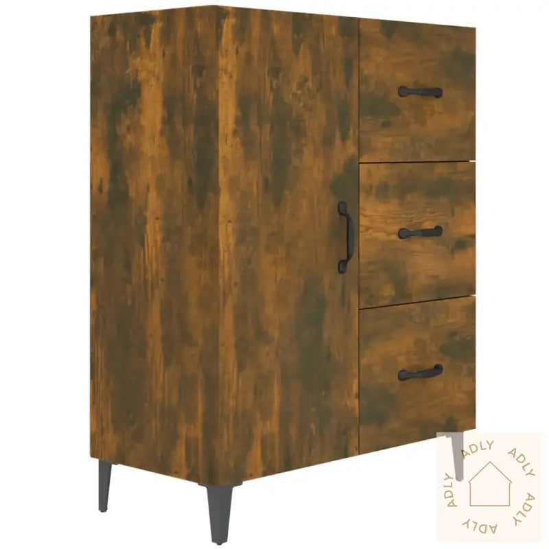 Skjenk Røkt Eik 69,5X34X90 Cm Konstruert Tre