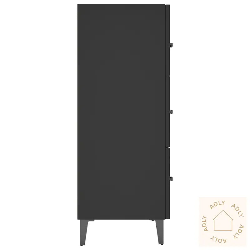Skjenk Svart 69,5X34X90 Cm Konstruert Tre