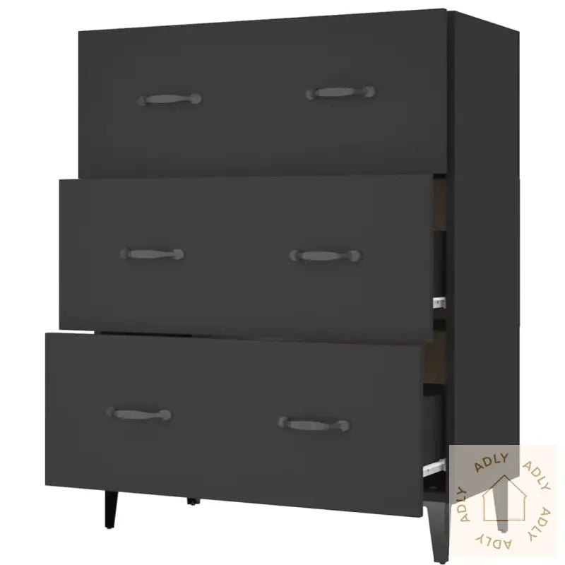Skjenk Svart 69,5X34X90 Cm Konstruert Tre