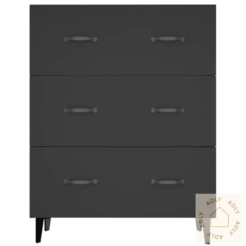 Skjenk Svart 69,5X34X90 Cm Konstruert Tre
