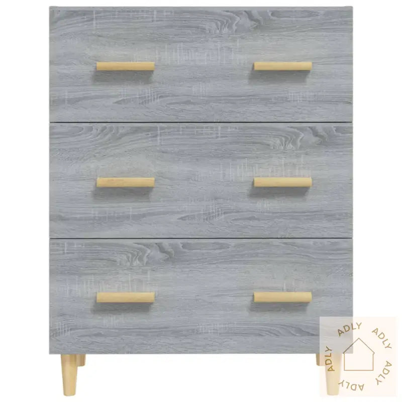Skjenk Grå Sonoma 70X34X90 Cm Konstruert Tre