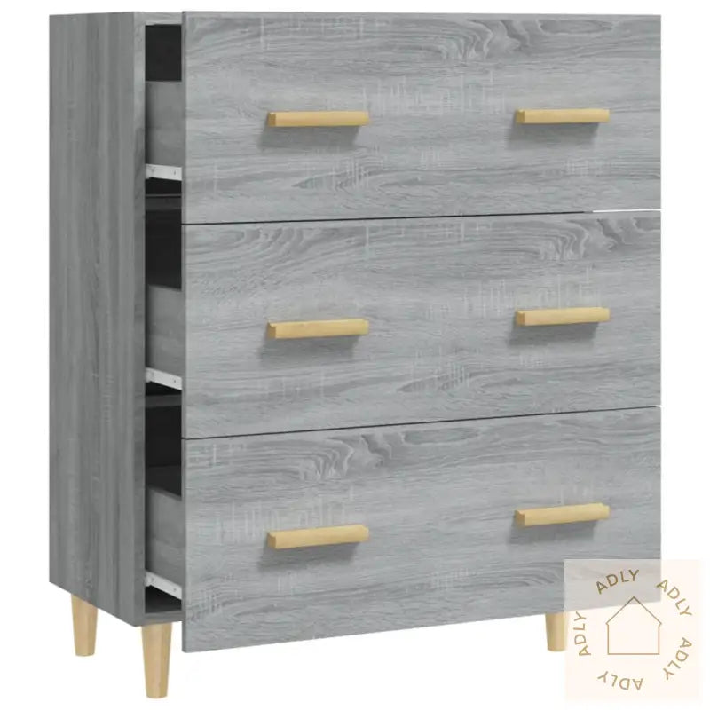 Skjenk Grå Sonoma 70X34X90 Cm Konstruert Tre
