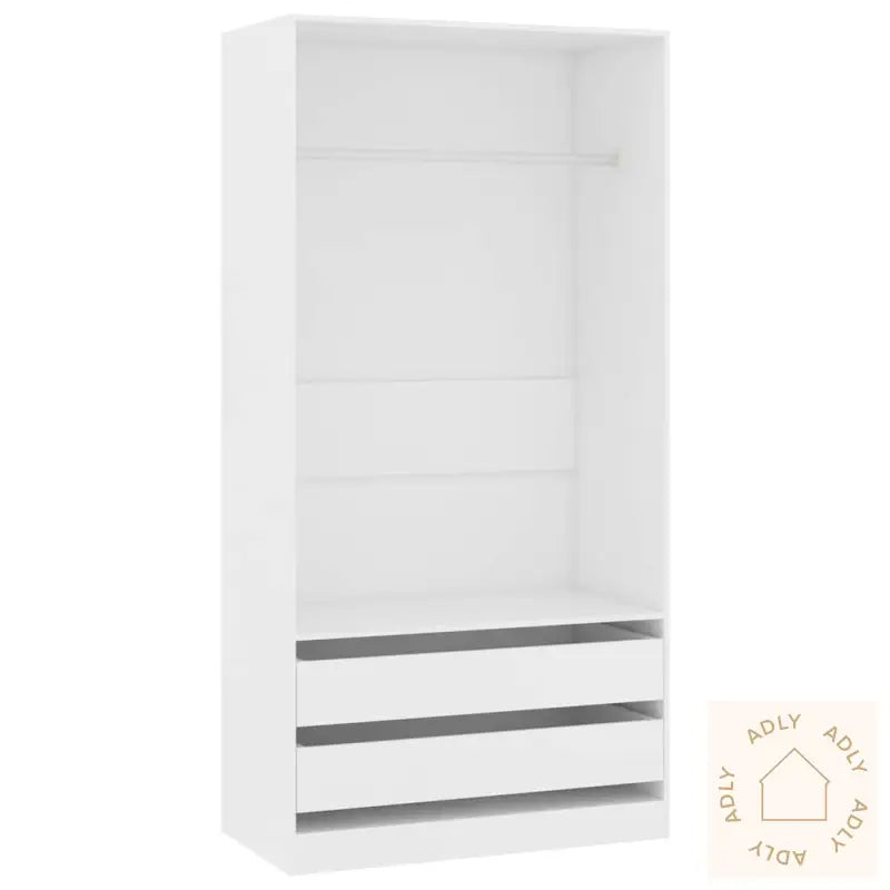 Garderobe Hvit 100X50X200 Cm Konstruert Tre
