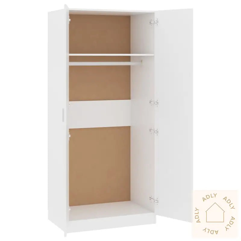Garderobe Hvit 80X52X180 Cm Konstruert Tre