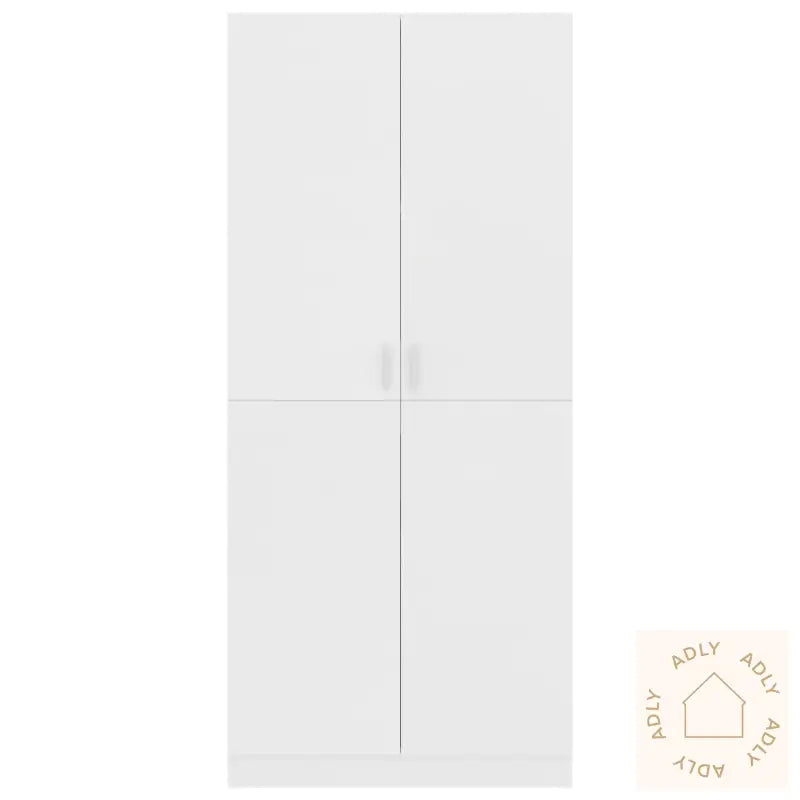 Garderobe Hvit 80X52X180 Cm Konstruert Tre