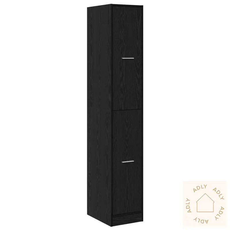 Apotekskap Svart Eik 30X41X174,5 Cm Kryssfiner