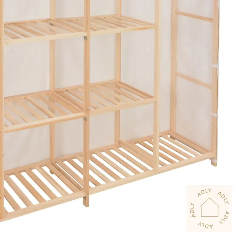 Garderobeskap Hvit 173X40X170 Cm Stoff