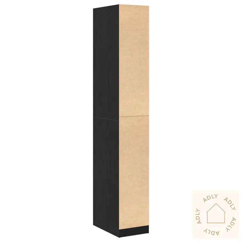 Svart Eik Garderobe - 30X50X200 Cm, Laget Av Konstruert Tre