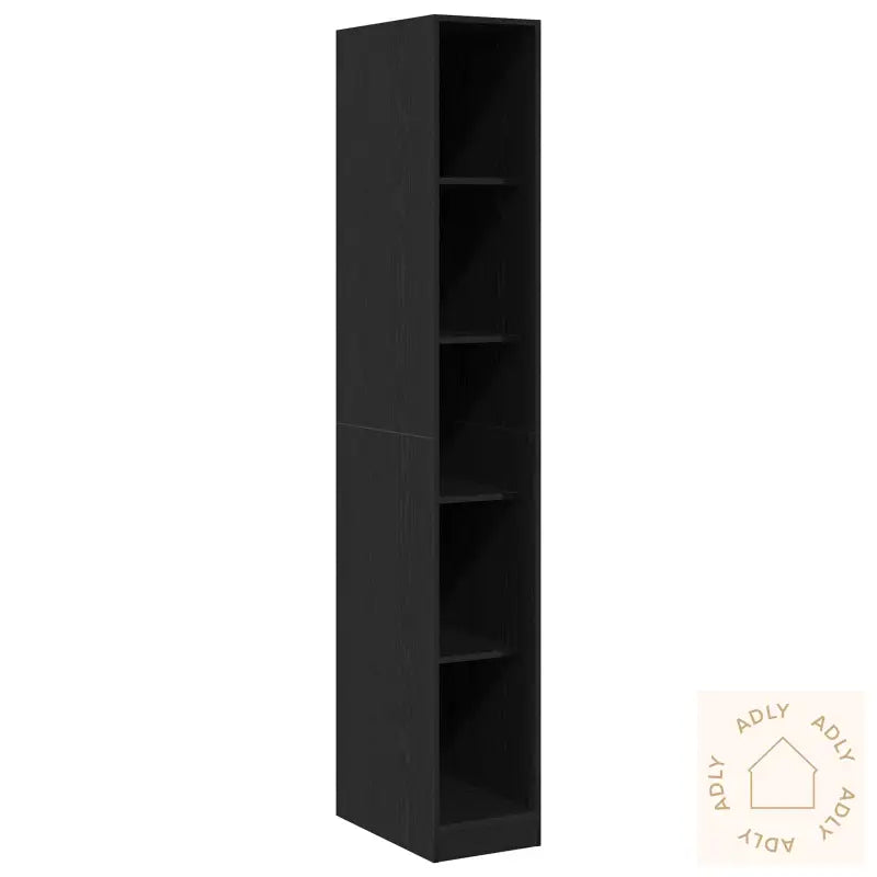 Svart Eik Garderobe - 30X50X200 Cm, Laget Av Konstruert Tre