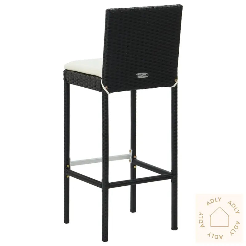 Barsett Til Hage Med Puter 5 Deler Polyrotting Svart