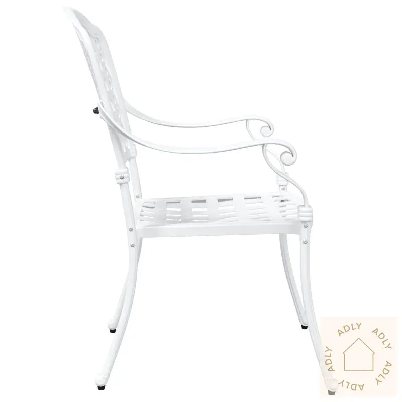 Hagemøbler 2 Stk Hvit Støpt Aluminium