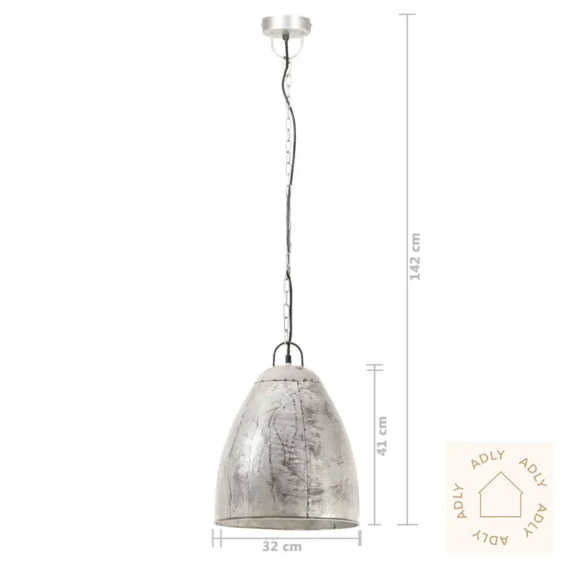Industriell Hengelampe 25 W Sølv Rund 32 Cm E27