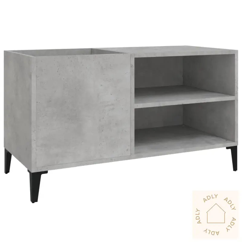 Hifi-Benk Betonggrå 84,5X38X48 Cm Konstruert Tre
