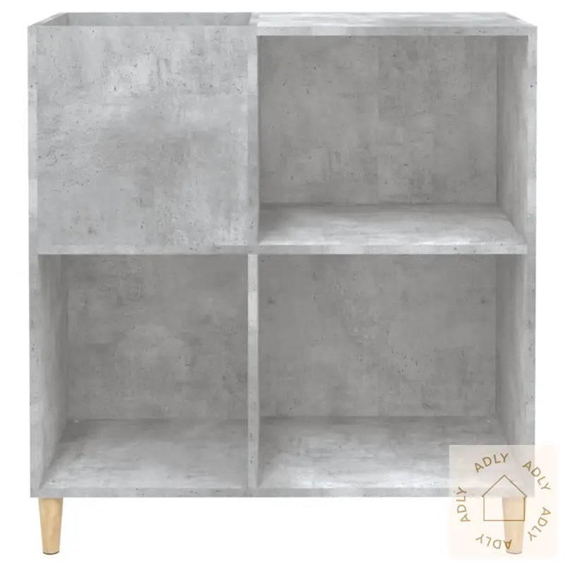 Hifi-Benk Betonggrå 84,5X38X89 Cm Konstruert Tre