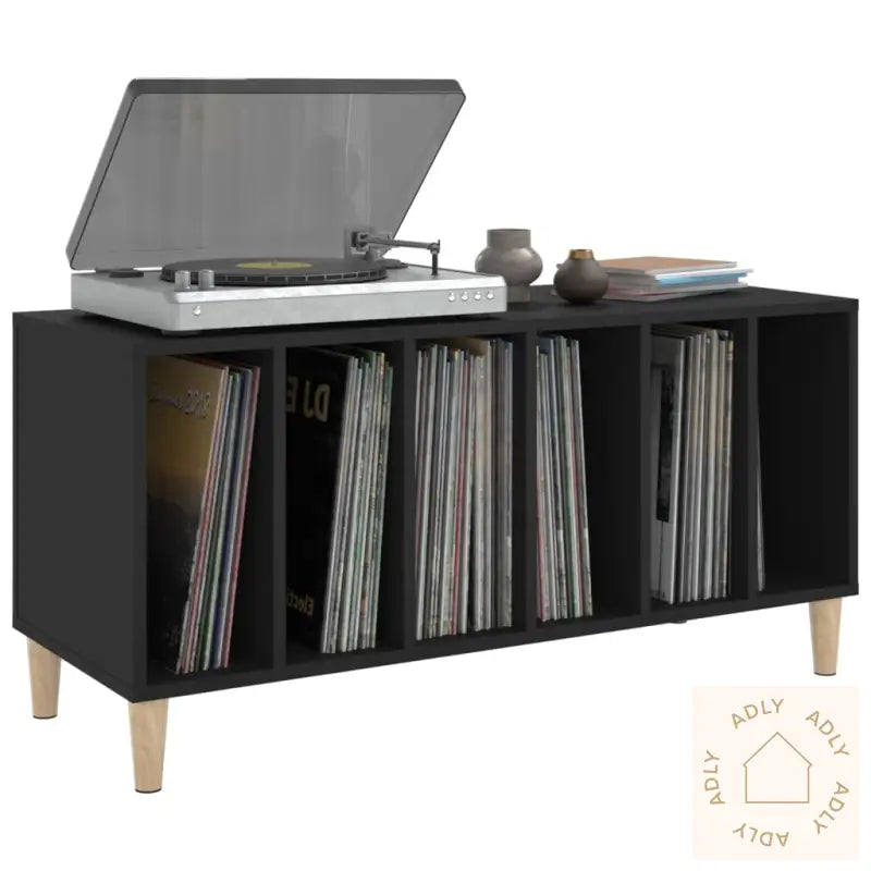 Hifi-Benk Svart 100X38X48 Cm Konstruert Tre