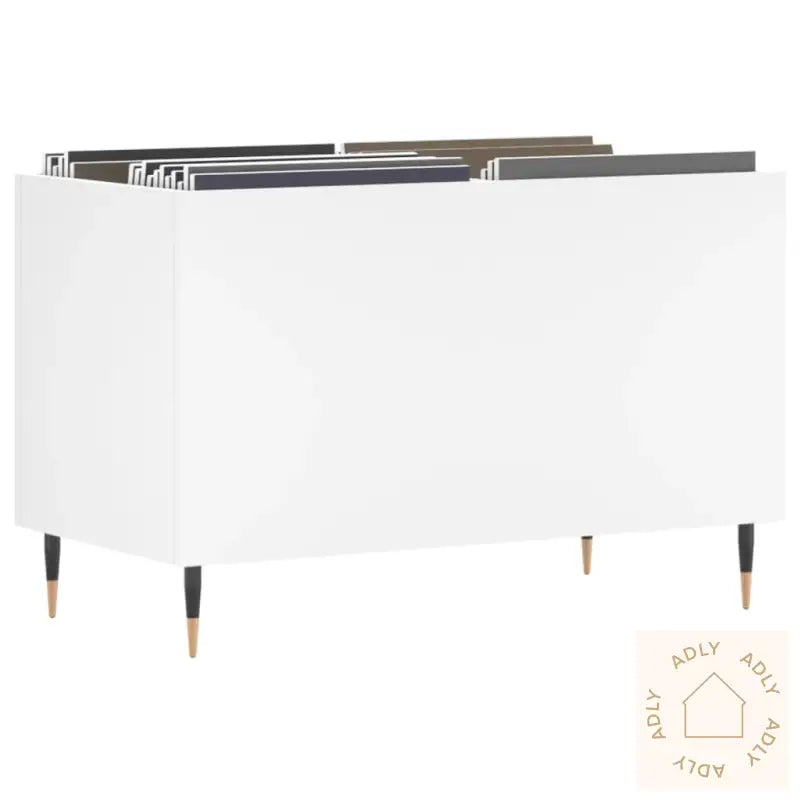 Hifi-Benk Hvit 74,5X38X48 Cm Konstruert Tre