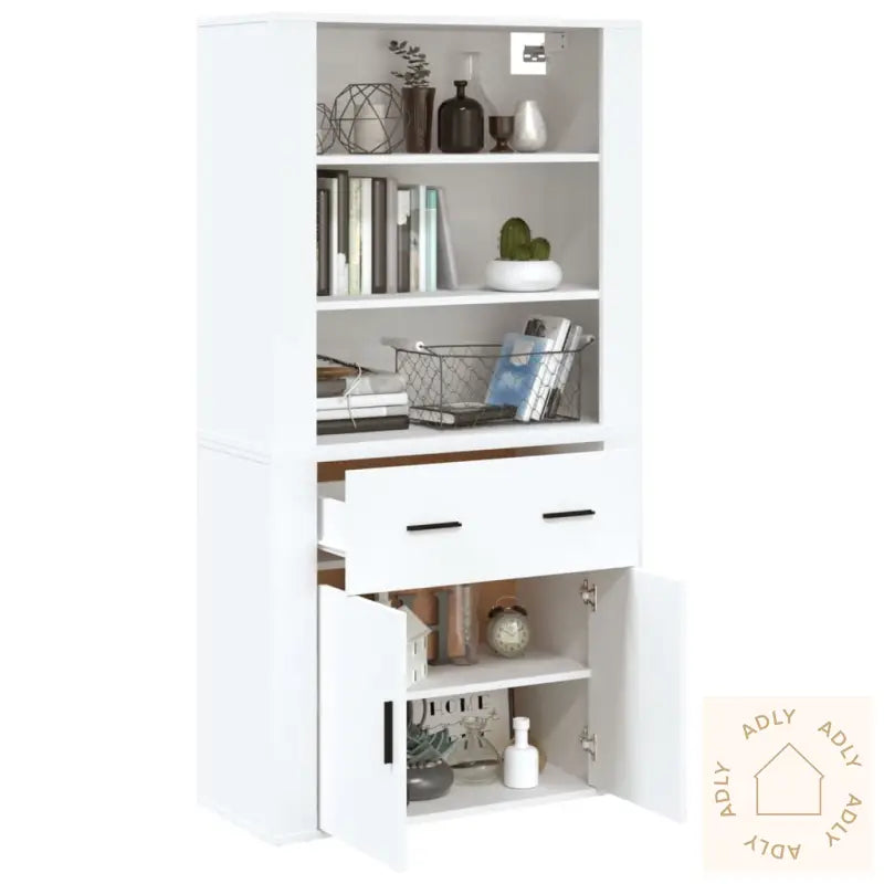Highboard Hvit Konstruert Tre