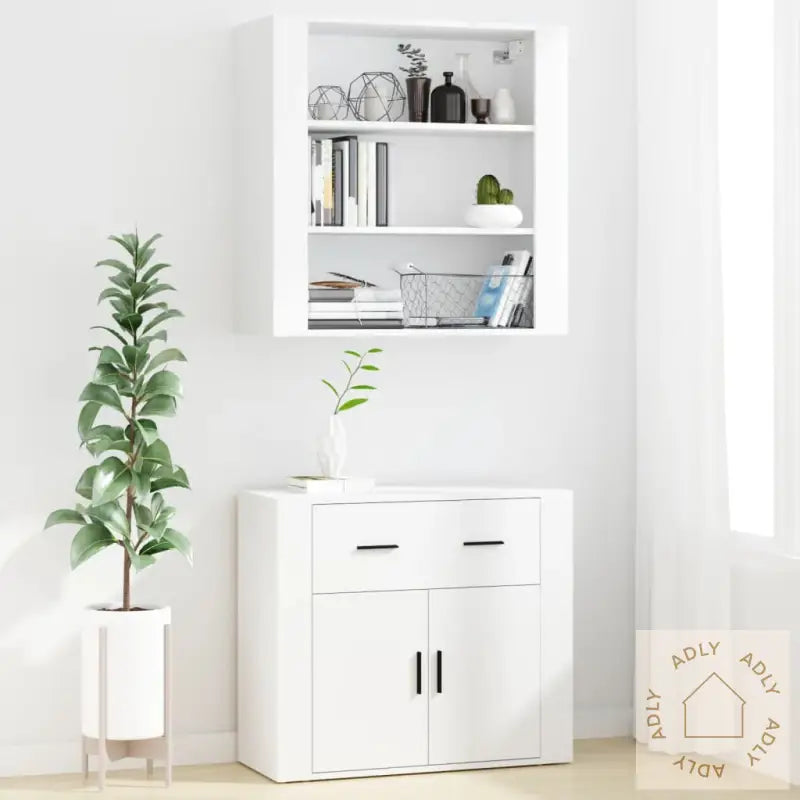 Highboard Hvit Konstruert Tre