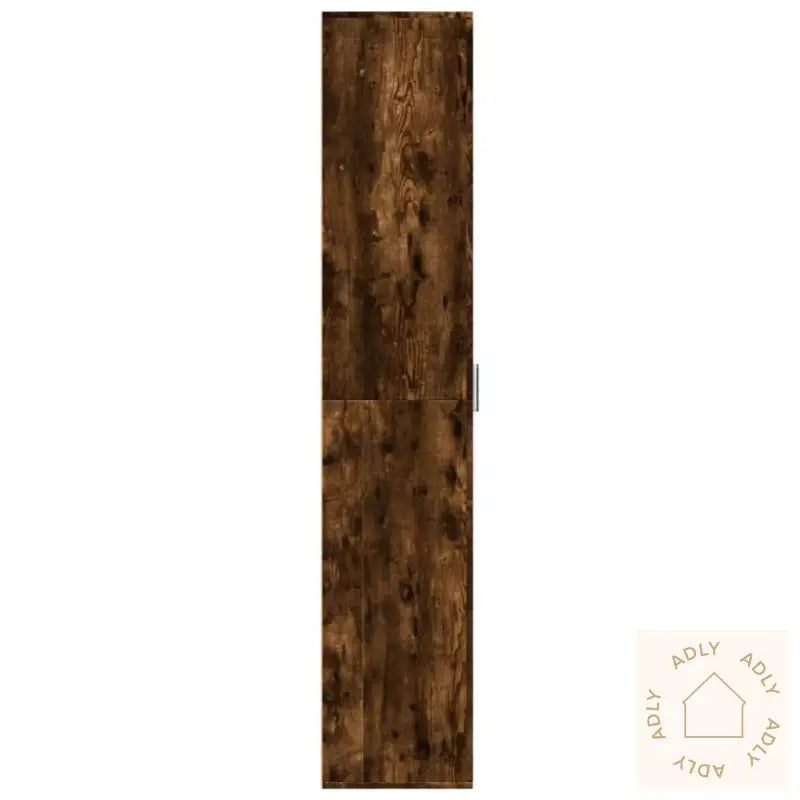 Highboard Røkt Eik 60X35X180 Cm Konstruert Tre