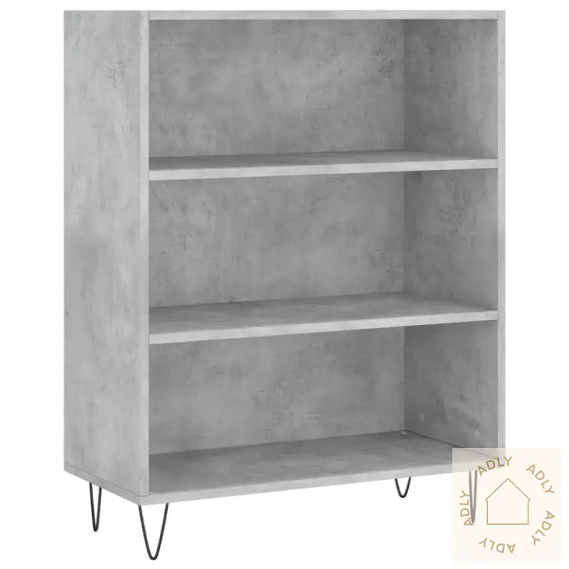 Highboard Betonggrå 69,5X32,5X180 Cm Konstruert Tre