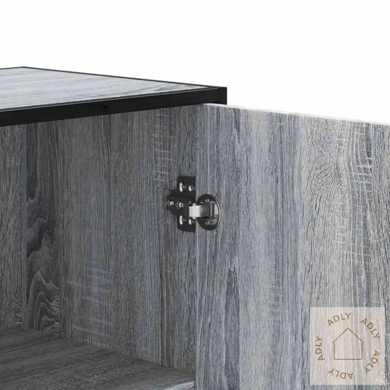 Highboard Grå Sonoma 35,5X35X139 Cm Konstruert Tre Og Metall