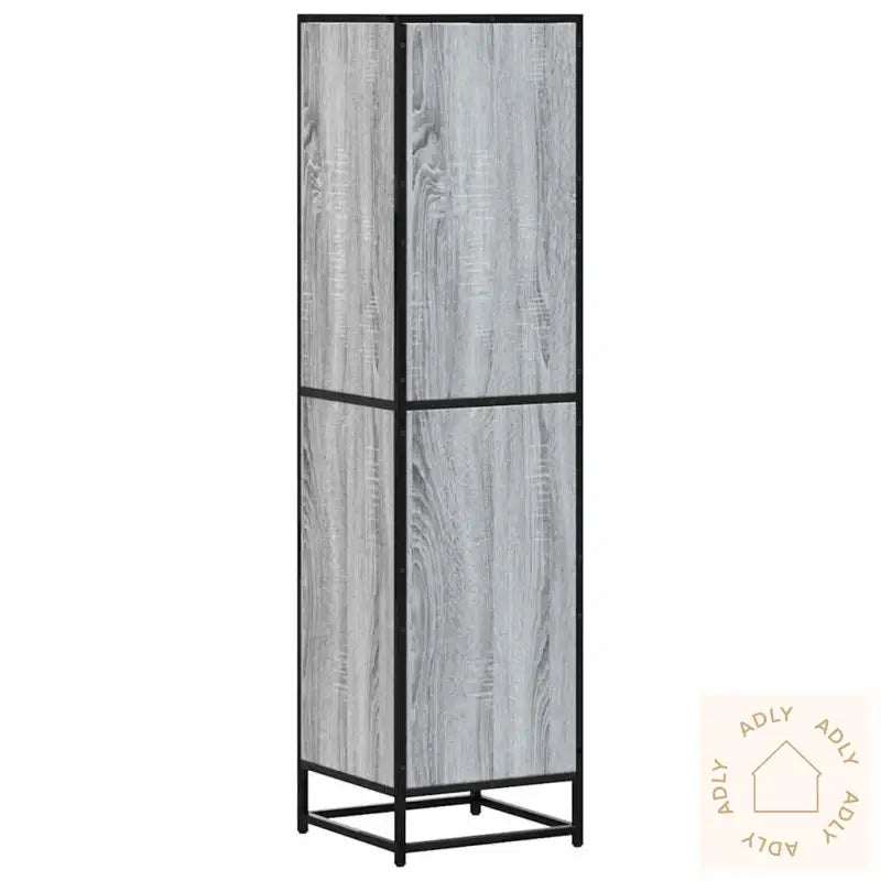 Highboard Grå Sonoma 35,5X35X139 Cm Konstruert Tre Og Metall