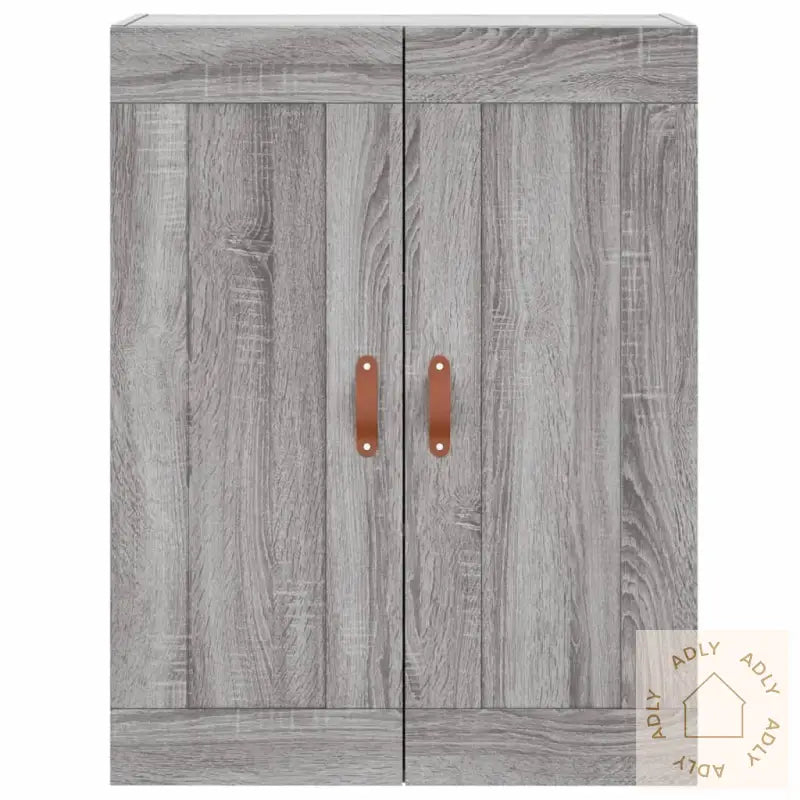 Highboard Grå Sonoma 69,5X34X180 Cm Konstruert Tre