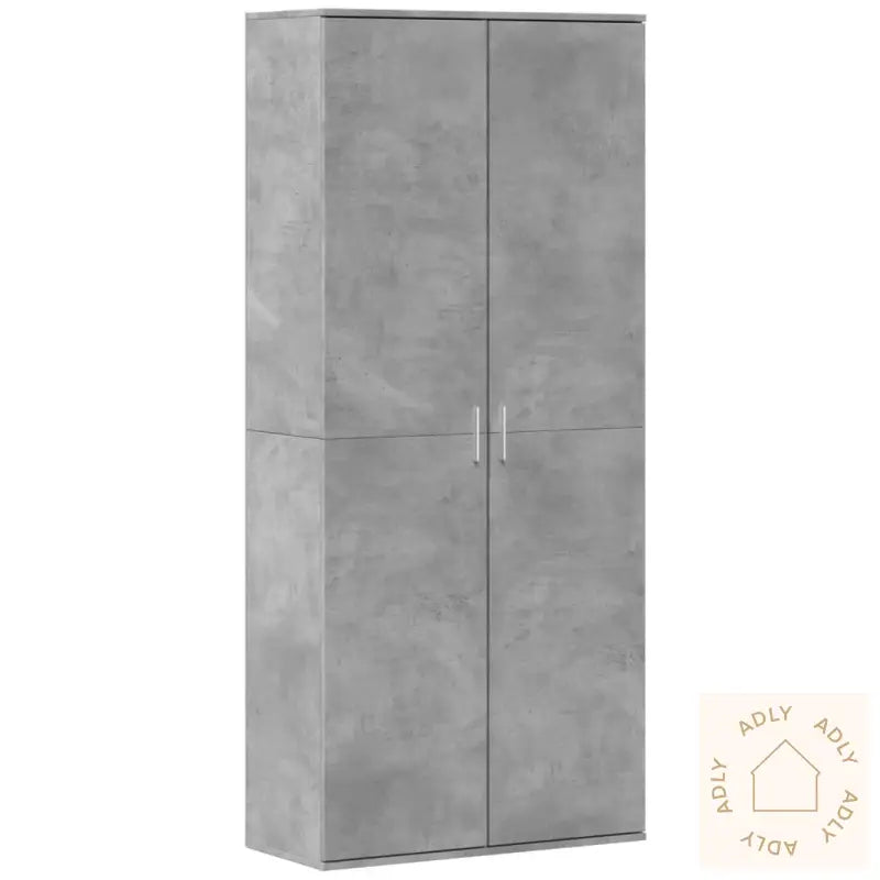 Highboard Betonggrå 80X35X180 Cm Konstruert Tre