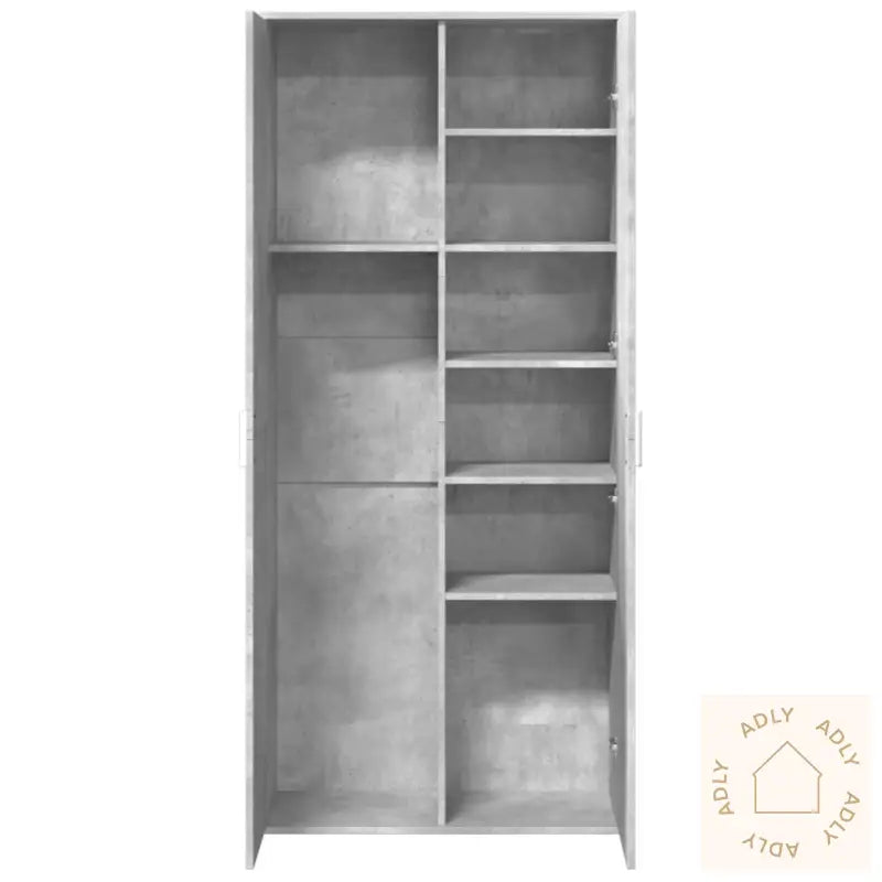 Highboard Betonggrå 80X35X180 Cm Konstruert Tre