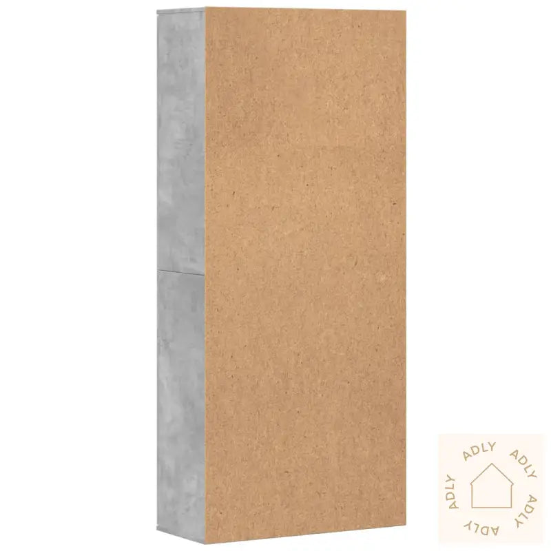 Highboard Betonggrå 80X35X180 Cm Konstruert Tre