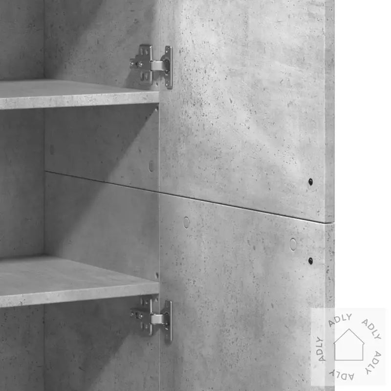Highboard Betonggrå 80X35X180 Cm Konstruert Tre