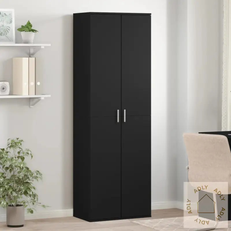 Highboard Svart 60X35X180 Cm Konstruert Tre